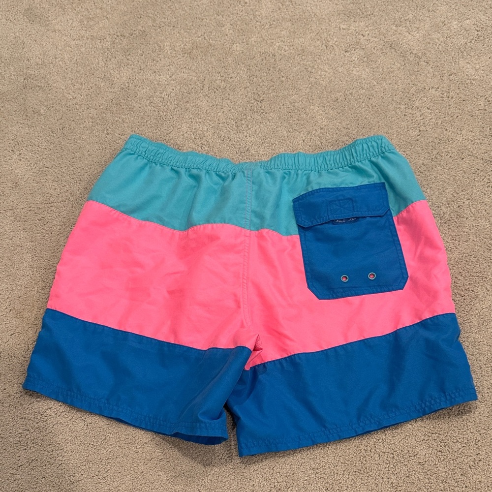 Vineyard Vines Pink, Blue & Teal Swim Shorts - Picture 5 of 5